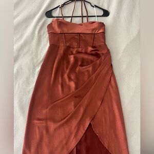 Hello Molly “My Fierce Love” satin midi dress